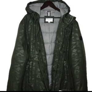 NWT Cole Haan Signature Hooded Camo Puffer Jacket Green XXL
